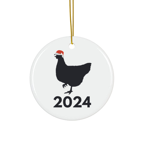 Holiday Red Hen Ornament