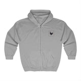Red Hen Stamp Zipper Sweatshirt