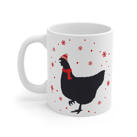 Holiday Red Hen Winter 11oz Mug