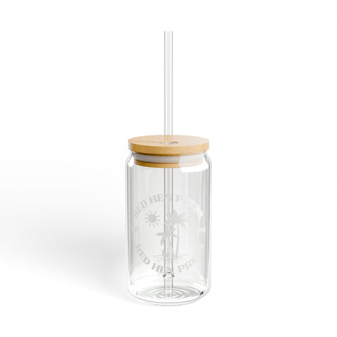 Palm Trees Glass Cup