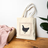 Red Hen Stamp Tote Bag
