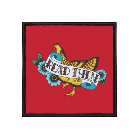 Read Then Red Hen in Color Iron-On Patch