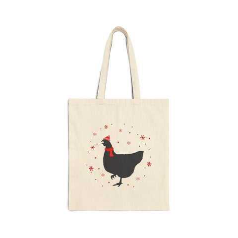 Holiday Red Hen Tote Bag