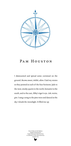 I Dismounted and Spread... by Pam Houston (15 in x 7.25 in)