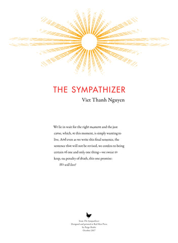 The Sympathizer broadside