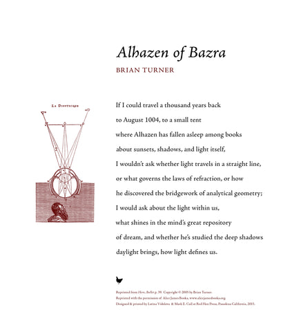 Alhazen of Bazra by Brian Turner SIGNED (11.5 in x 10 in)